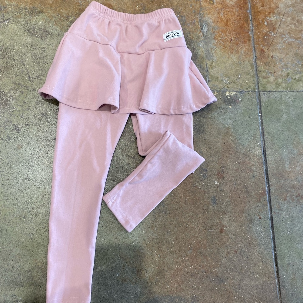 Girls Skort Leggings With Fashion Logo